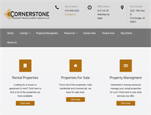 Tablet Screenshot of cornerstonepmg.com